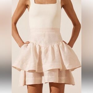 Shona Joy Cream Frill
Mini Skirt Elsa size 2 Off Whi...